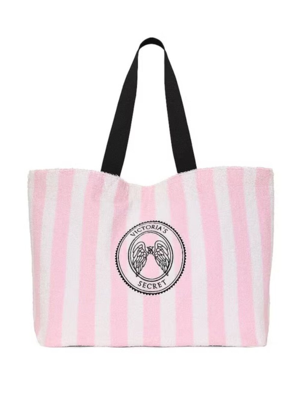 New! Victoria's Secret Angel Heritage Stripe Terry Tote Bag 50452
